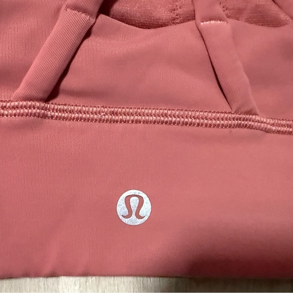 Lululemon Energy Bra High Neck Long Line Ribbed Sunset Size 10 - Picture 5 of 5